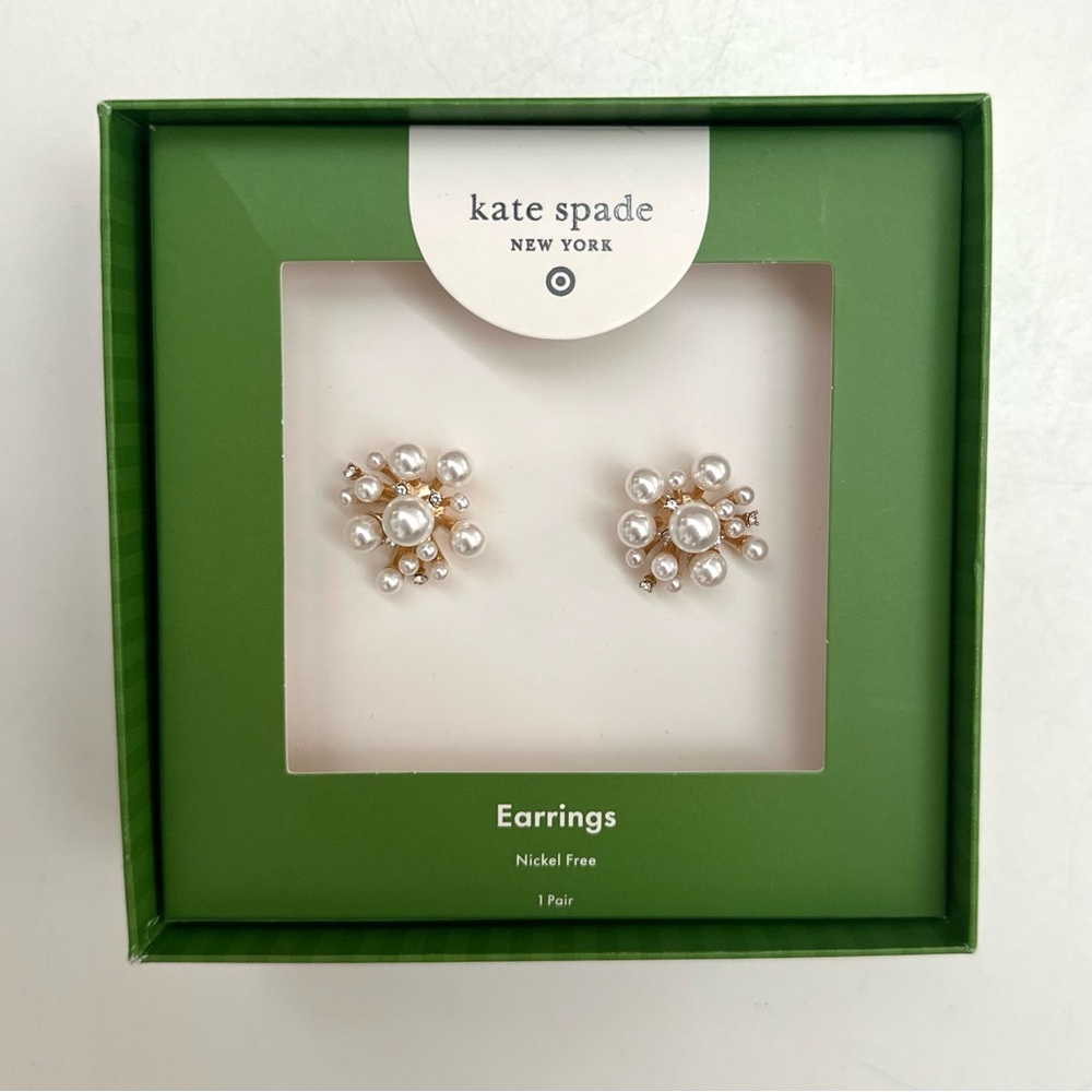 Kate Spade x Target - Gold and Pearl Cluster Earrings